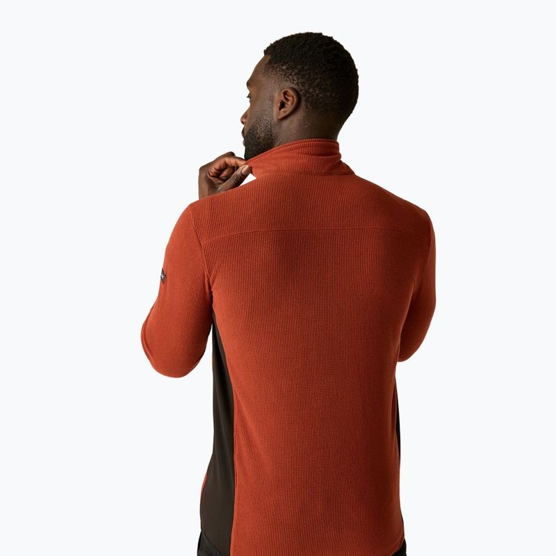Bluză fleece pentru bărbați REGATTA Eadle burnt henna/black 4