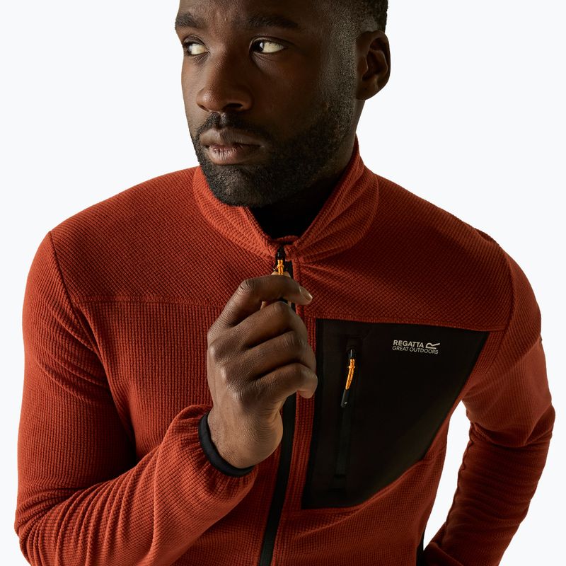 Bluză fleece pentru bărbați REGATTA Eadle burnt henna/black 6