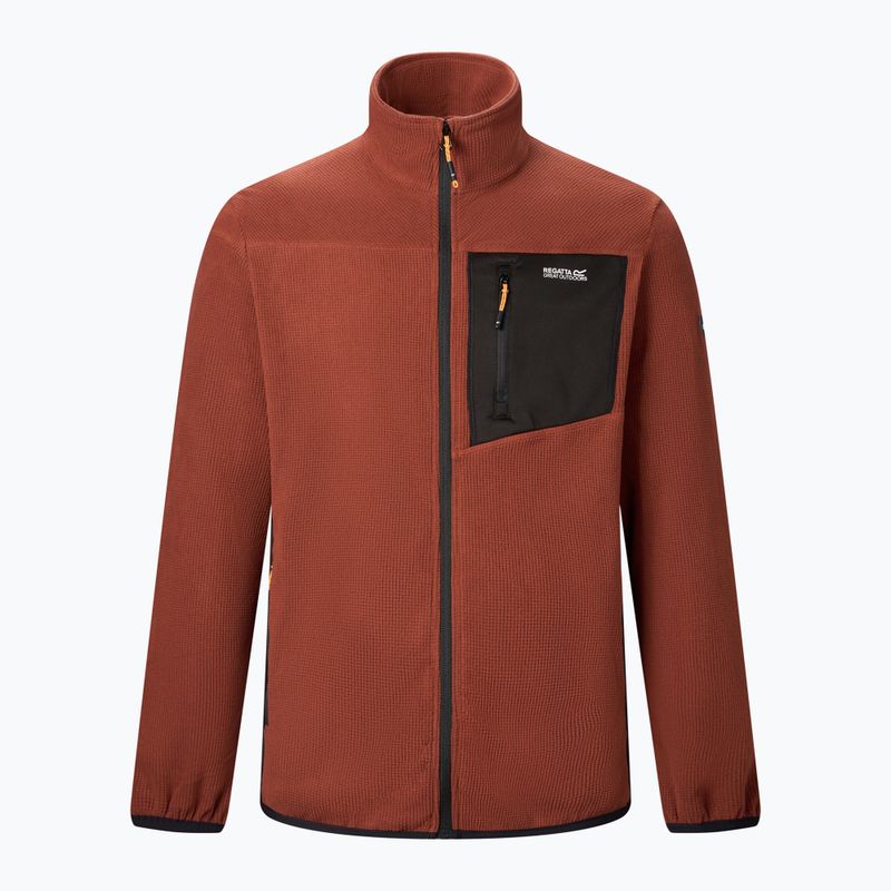 Bluză fleece pentru bărbați REGATTA Eadle burnt henna/black 7