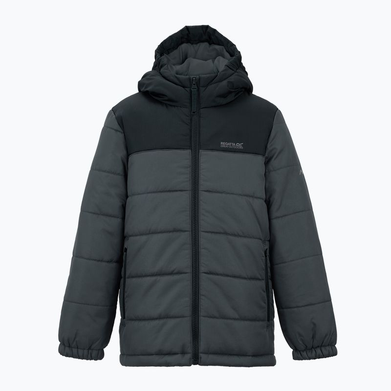 Geacă izolată pentru copii REGATTA Lofthouse black/seal grey 8
