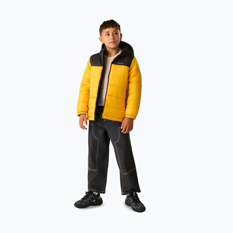 Geacă izolată pentru copii REGATTA Lofthouse black/mustard 2