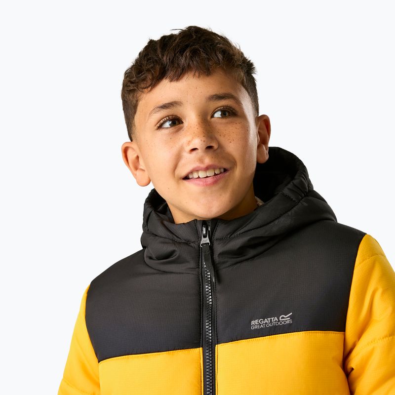 Geacă izolată pentru copii REGATTA Lofthouse black/mustard 7