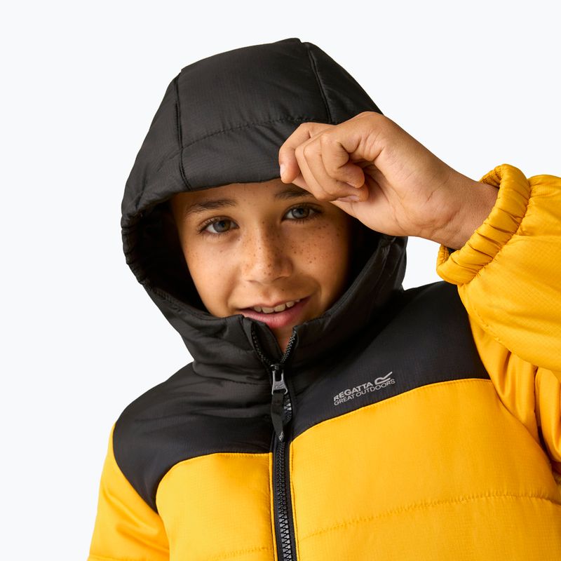 Geacă izolată pentru copii REGATTA Lofthouse black/mustard 8