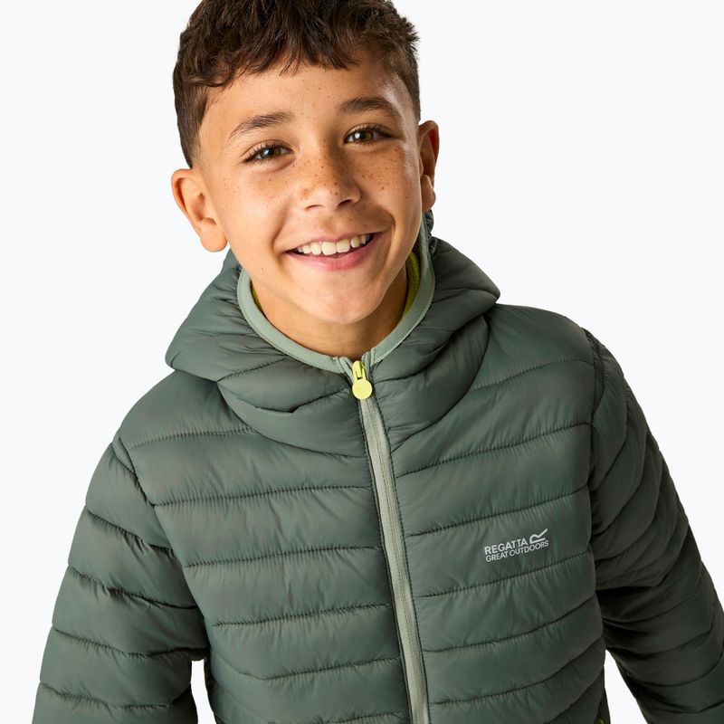 Geacă izolată pentru copii REGATTA Lofthouse dark forest green/wild lime 8