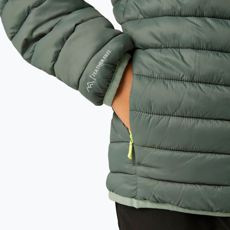 Geacă izolată pentru copii REGATTA Lofthouse dark forest green/wild lime 12