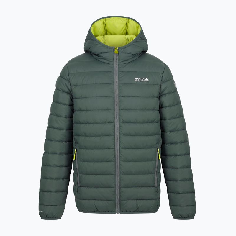 Geacă izolată pentru copii REGATTA Lofthouse dark forest green/wild lime 13