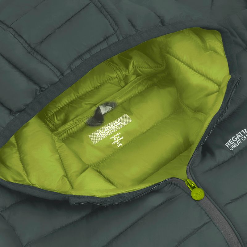 Geacă izolată pentru copii REGATTA Lofthouse dark forest green/wild lime 16