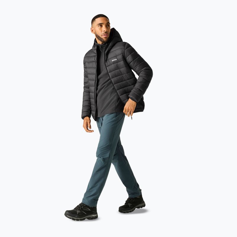 Geacă cu puf pentru bărbați REGATTA Hooded Marizion black/burnt henna 2