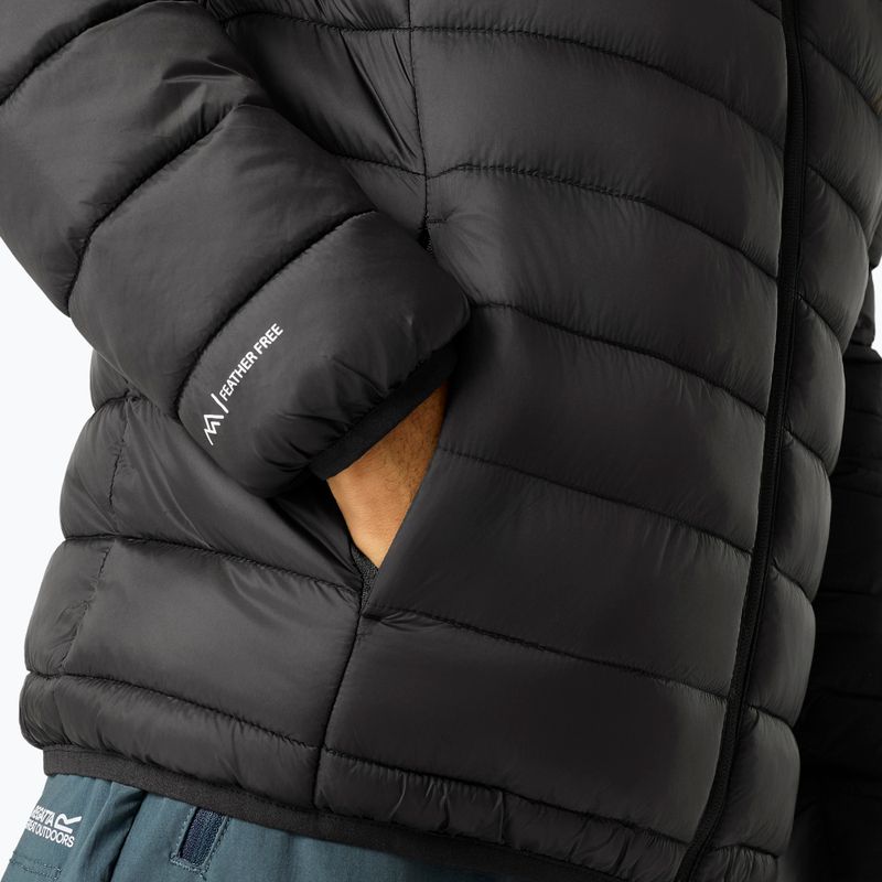 Geacă cu puf pentru bărbați REGATTA Hooded Marizion black/burnt henna 7