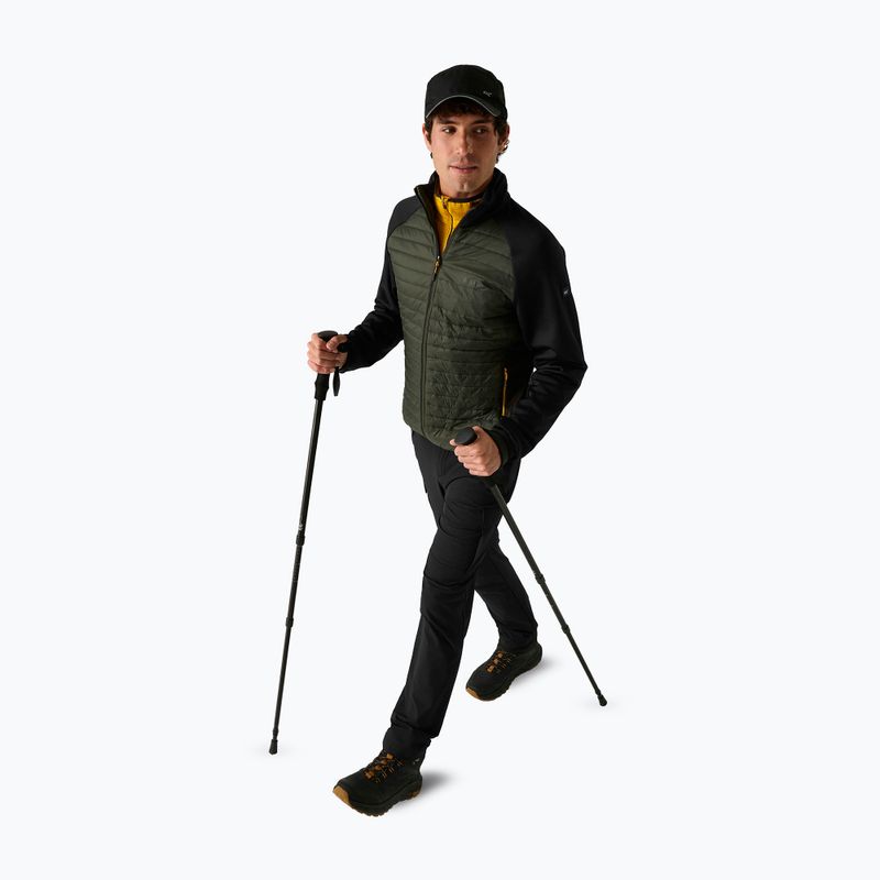 Geacă hibrid pentru bărbați REGATTA Clumber Hybrid dark khaki/black/sunset 2