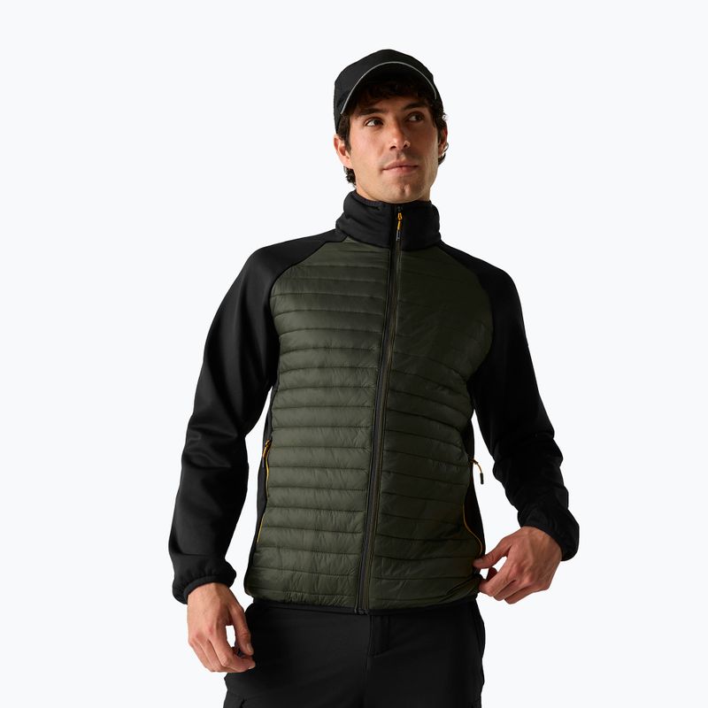 Geacă hibrid pentru bărbați REGATTA Clumber Hybrid dark khaki/black/sunset 4