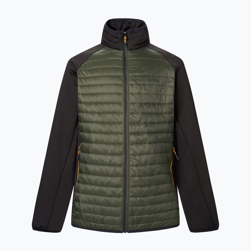 Geacă hibrid pentru bărbați REGATTA Clumber Hybrid dark khaki/black/sunset 7