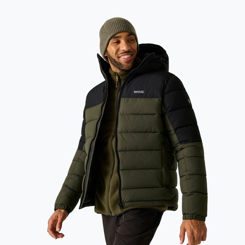 Geacă izolată pentru bărbați REGATTA Aldthron dark khaki/black 4