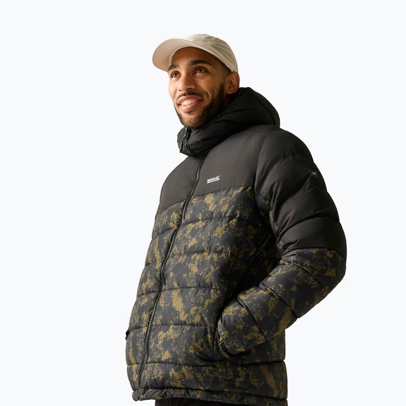 Geacă izolată pentru bărbați REGATTA Aldthron textured print/black 4