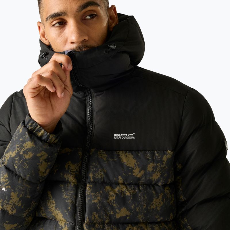 Geacă izolată pentru bărbați REGATTA Aldthron textured print/black 6