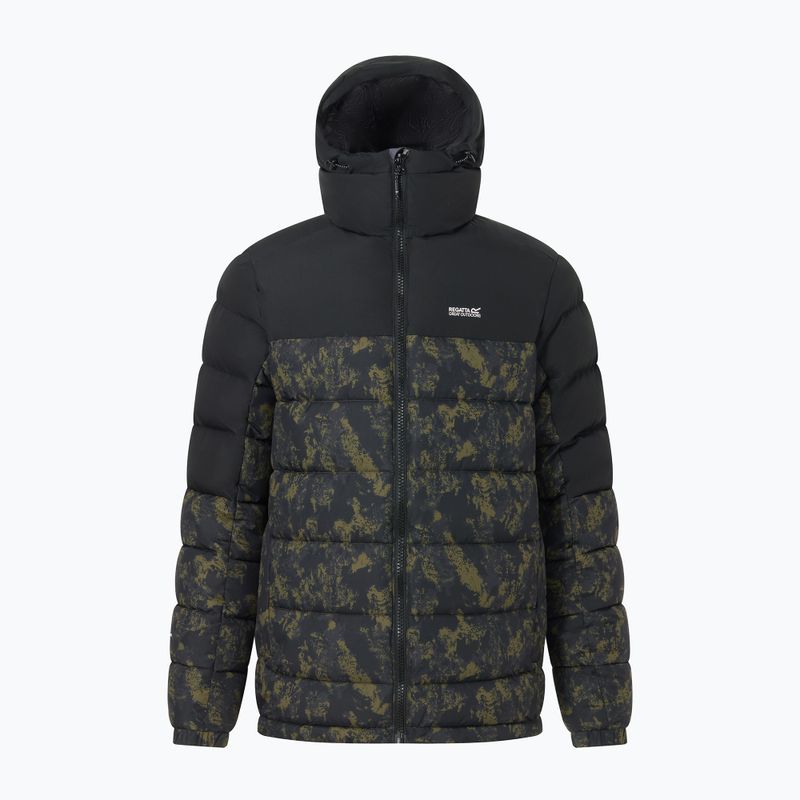 Geacă izolată pentru bărbați REGATTA Aldthron textured print/black 8