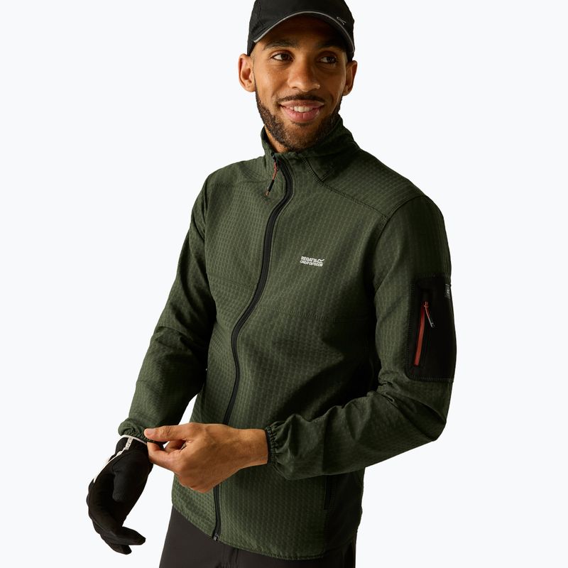 Bluză pentru bărbați REGATTA Baslinn dark khaki/black 3