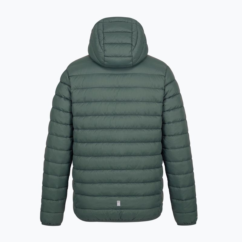 Geacă cu puf pentru copii REGATTA Hooded Marizion dark forest green/wild lime 15