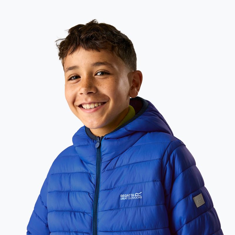 Geacă cu puf pentru copii REGATTA Hooded Marizion olympian blue/aviator blue 5