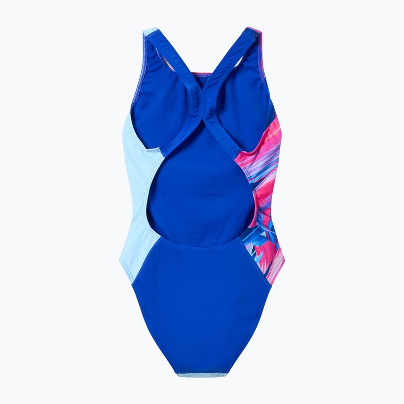 Costum de baie întreg pentru femei Speedo FL Placement Printed Powerback brushy shadows/cruise 8
