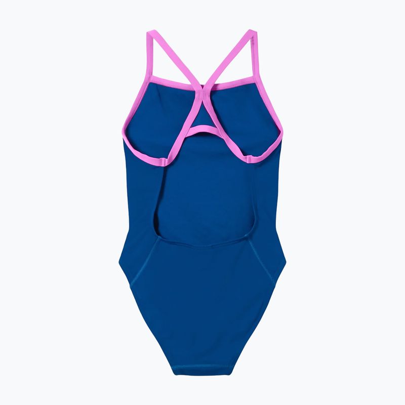 Costum de baie întreg pentru femei Speedo Solid Turnback denim teal 7