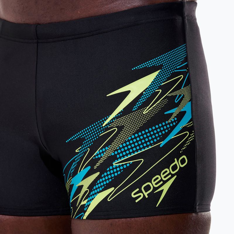 Boxeri de baie pentru bărbați Speedo Medley Logo Aquashort anthracite/hyper teal 6