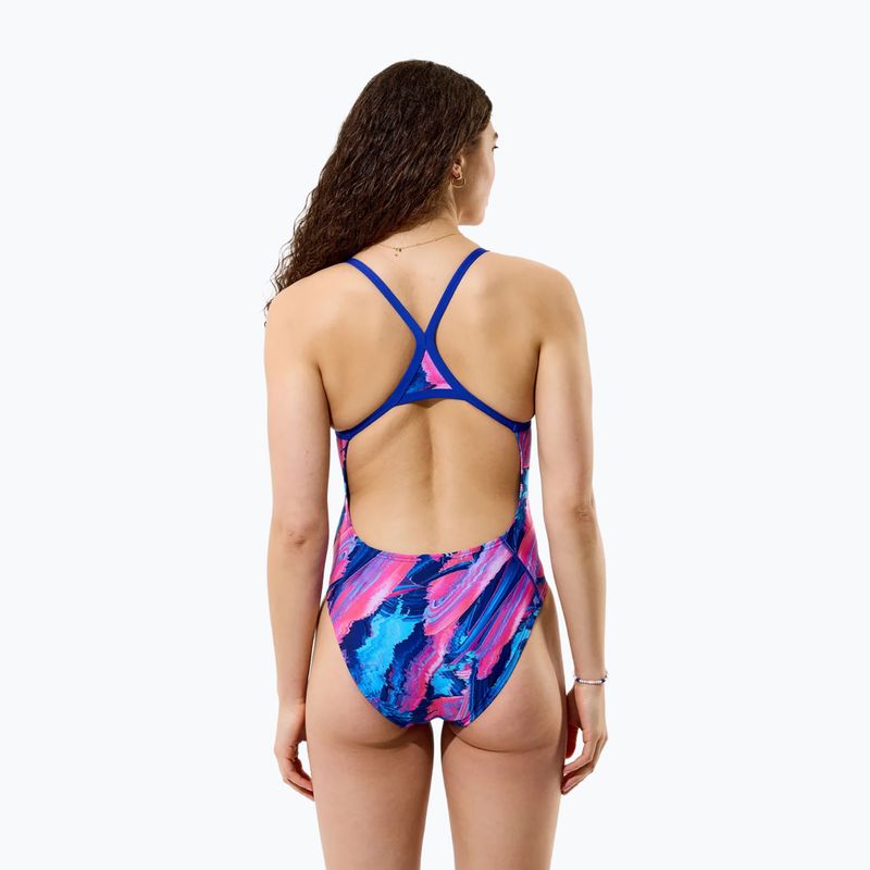 Costum de baie întreg pentru femei Speedo FL Printed Turnback brushy glitch/hope 2