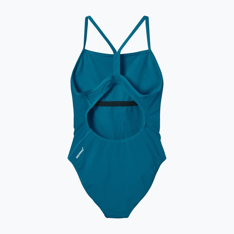 Costum de baie întreg pentru femei Speedo Endurance+ Logo Thin Strap teal abyss 2
