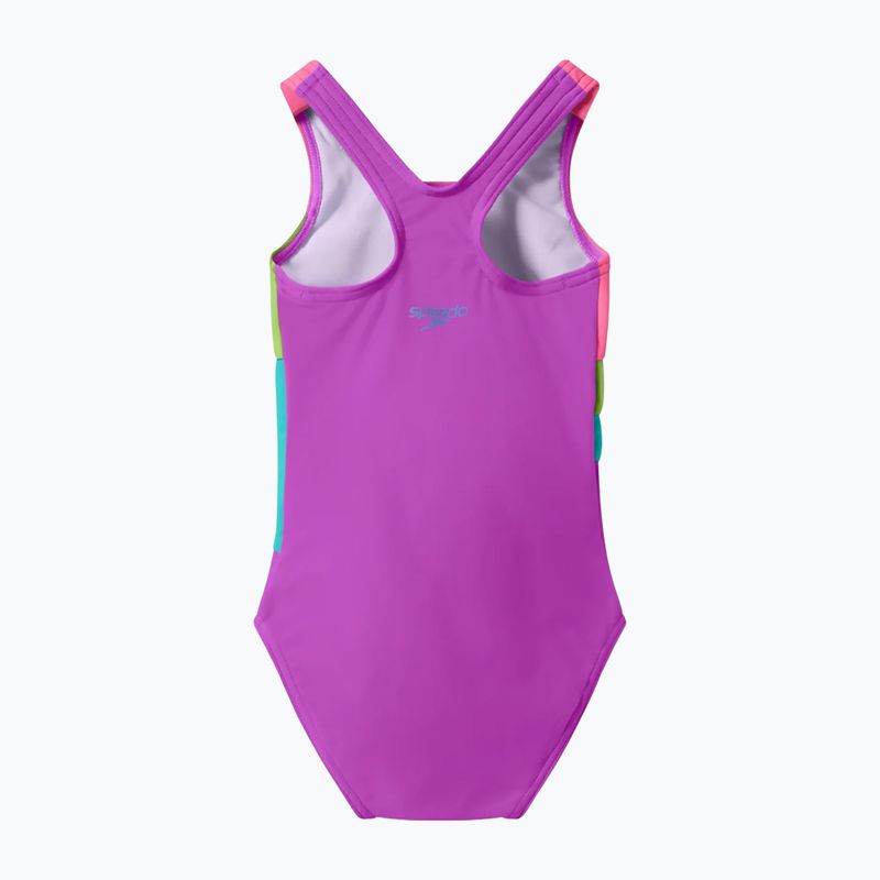 Costum de baie întreg pentru copii Speedo Radiating Splice neon jelly 2