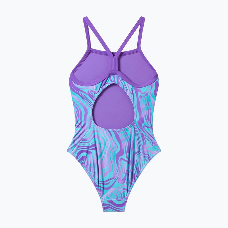Costum de baie întreg pentru copii Speedo Print Thinstrap pace purple 2