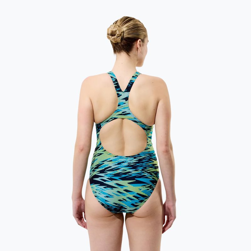 Costum de baie întreg pentru femei Speedo Hyperboom Print Medalist hyper teal 2