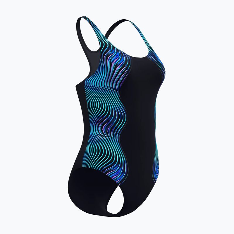 Costum de baie întreg pentru femei Speedo Print Medalist anthracite 4