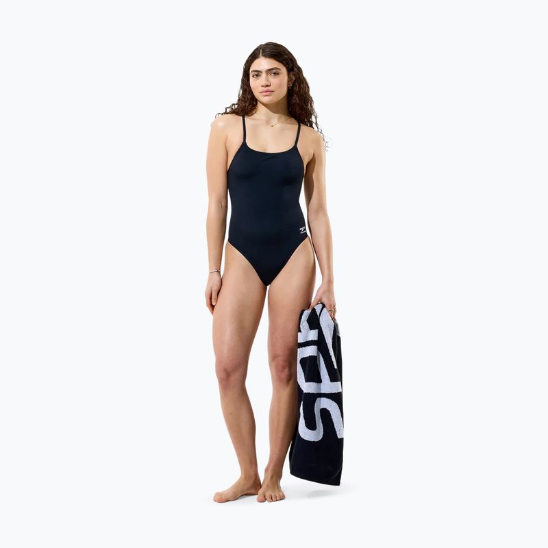 Costum de baie întreg pentru femei Speedo Solid Endurancex Strappy Back team black 4