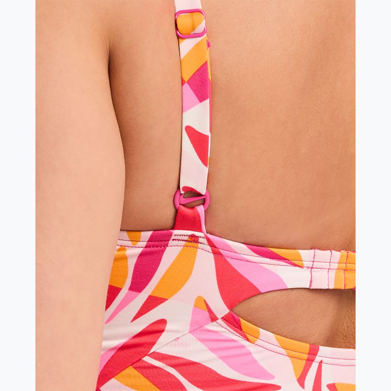 Costum de baie întreg pentru femei Nike V-Neck desert pink 4