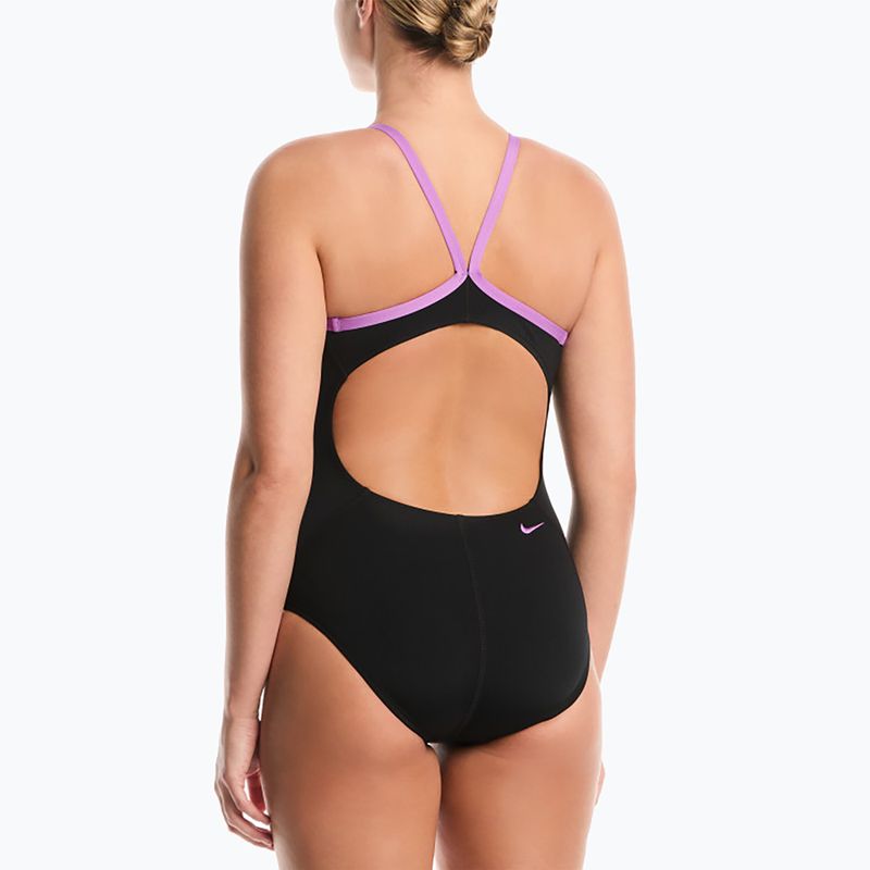 Costum de baie întreg pentru femei Nike Hydrastrong Logo Gra jet black 3
