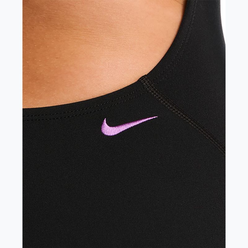 Costum de baie întreg pentru femei Nike Hydrastrong Logo Gra jet black 5