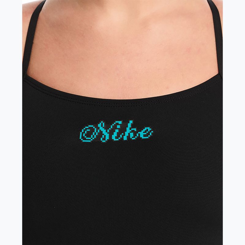 Costum de baie întreg pentru femei Nike Hydrastrong Logo Gra jet black 4