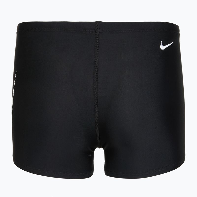 Boxeri de baie pentru băieți Nike Logo Graphic Square Leg black 2