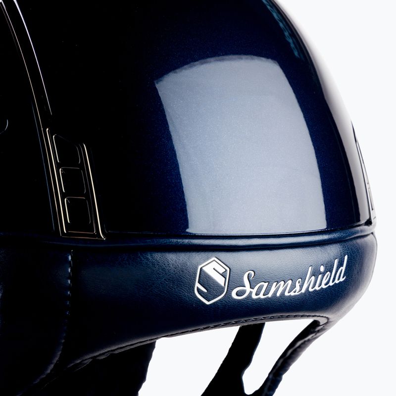 Cască de echitație Samshield Shadow Glossy albastru marin 3125659666968 7