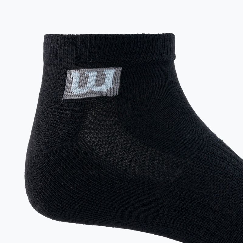 Șosete de antrenament pentru bărbați Wilson 3PP Premium Low Cut 3 pachete de 3 șosete negre W8F2B-3730 3