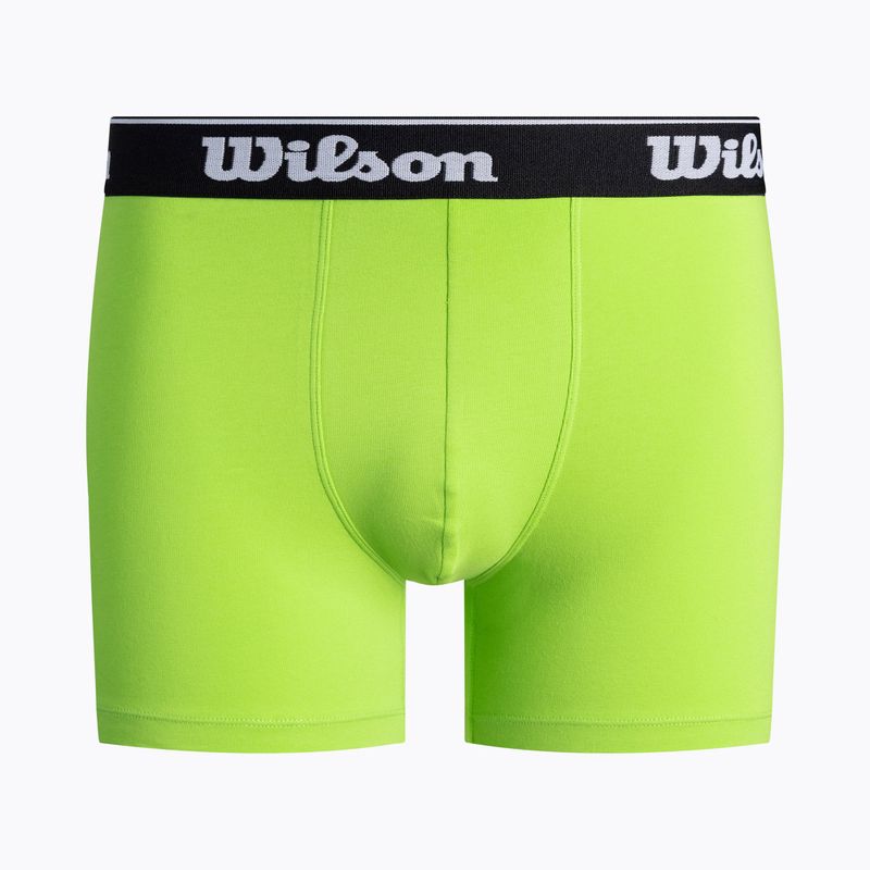 Wilson 2-pachet de boxeri pentru bărbați, negru, lime W875V-270M 3
