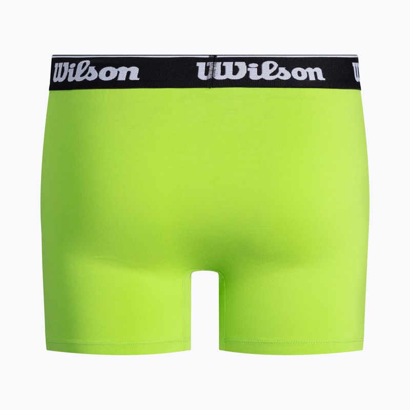 Wilson 2-pachet de boxeri pentru bărbați, negru, lime W875V-270M 5