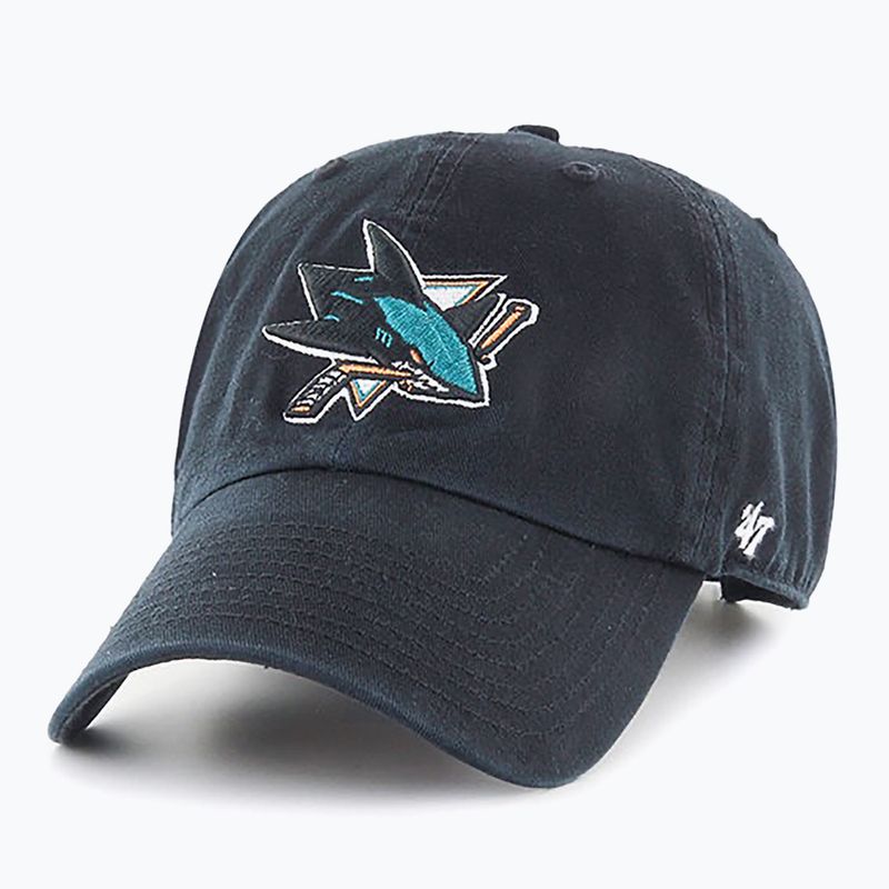 47 Brand NHL NHL San Jose Sharks CLEAN UP șapcă de baseball negru 5