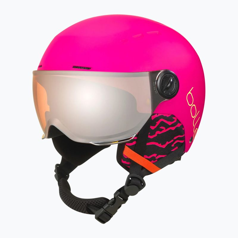 Cască de schi pentru copii  Bollé Quiz Visor Jr hot pink matte/orange gun