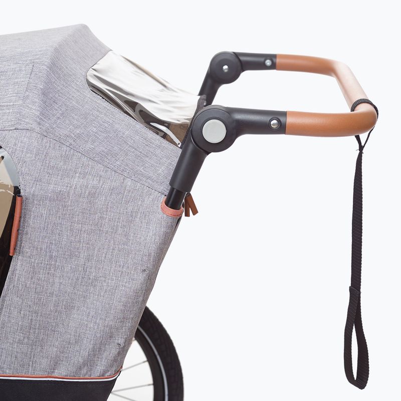 Remorcă pentru bicicletă pentru două persoane bobike Moobe gri-negru 8616000001 10
