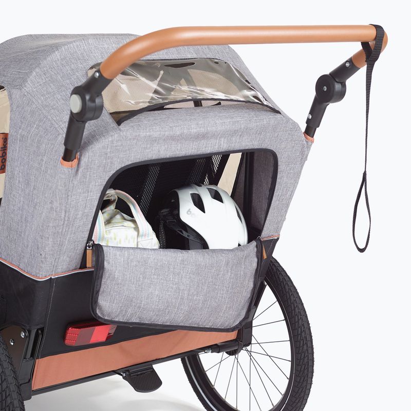 Remorcă pentru bicicletă pentru două persoane bobike Moobe gri-negru 8616000001 13