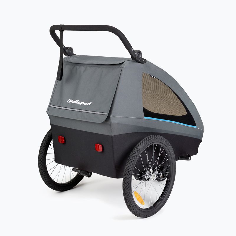Remorcă pentru bicicletă Polisport Kids Trailer&Stroller black/grey 2