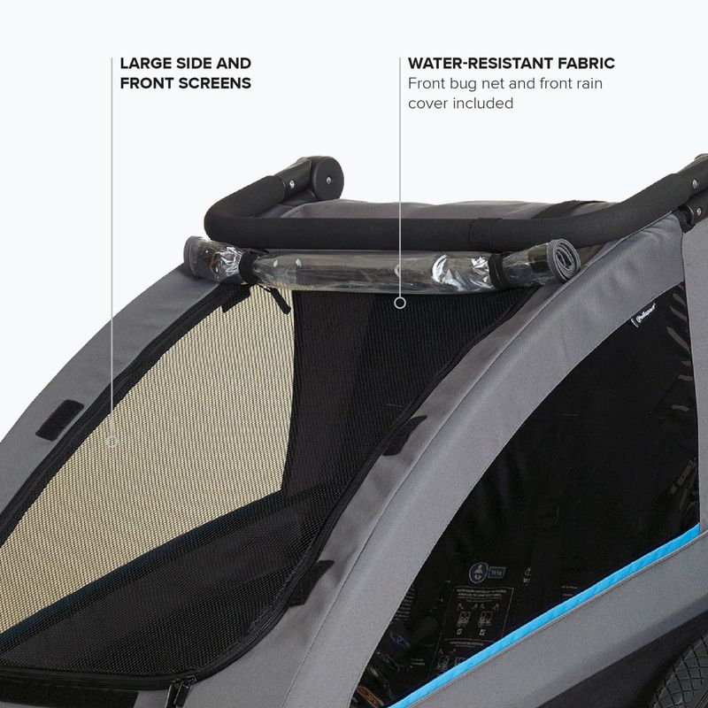 Remorcă pentru bicicletă Polisport Kids Trailer&Stroller black/grey 4