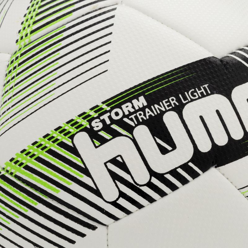 Hummel Storm Trainer Light FB fotbal alb/negru/verde mărimea 4