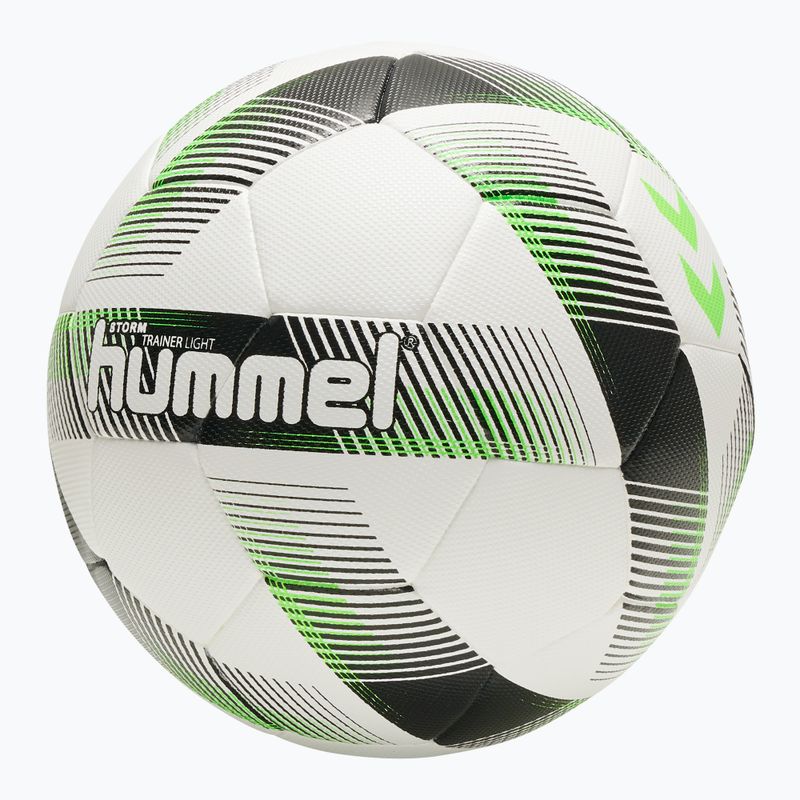 Hummel Storm Trainer Light FB fotbal alb/negru/verde mărimea 4